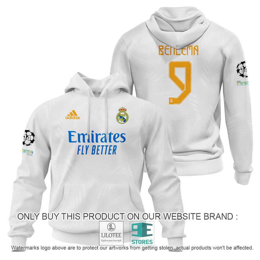 Karim Benzema 9 Real Madrid FC white Shirt, Hoodie - LIMITED EDITION 16