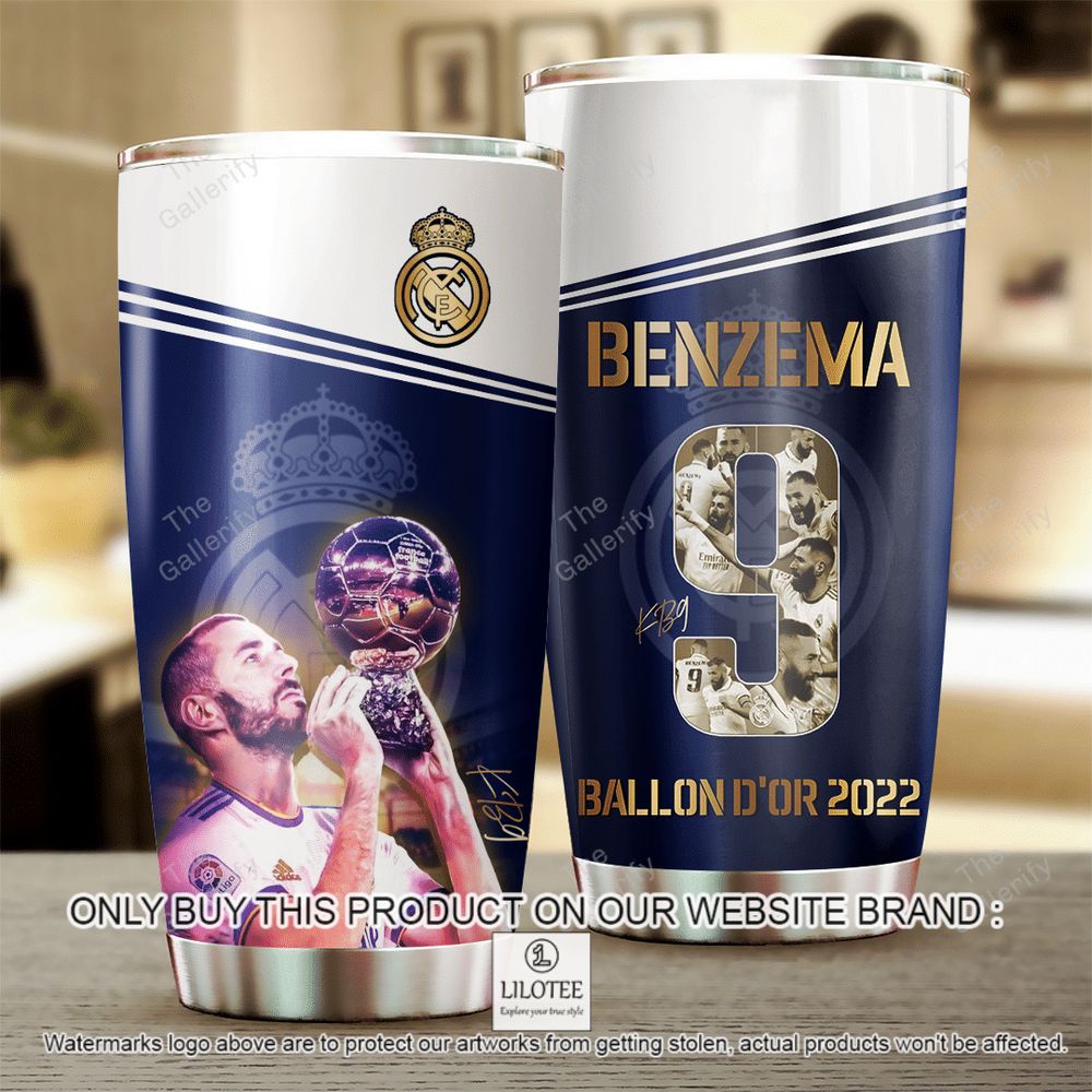 Karim Benzema Ballon d'Or 2022 Tumbler - LIMITED EDITION 8