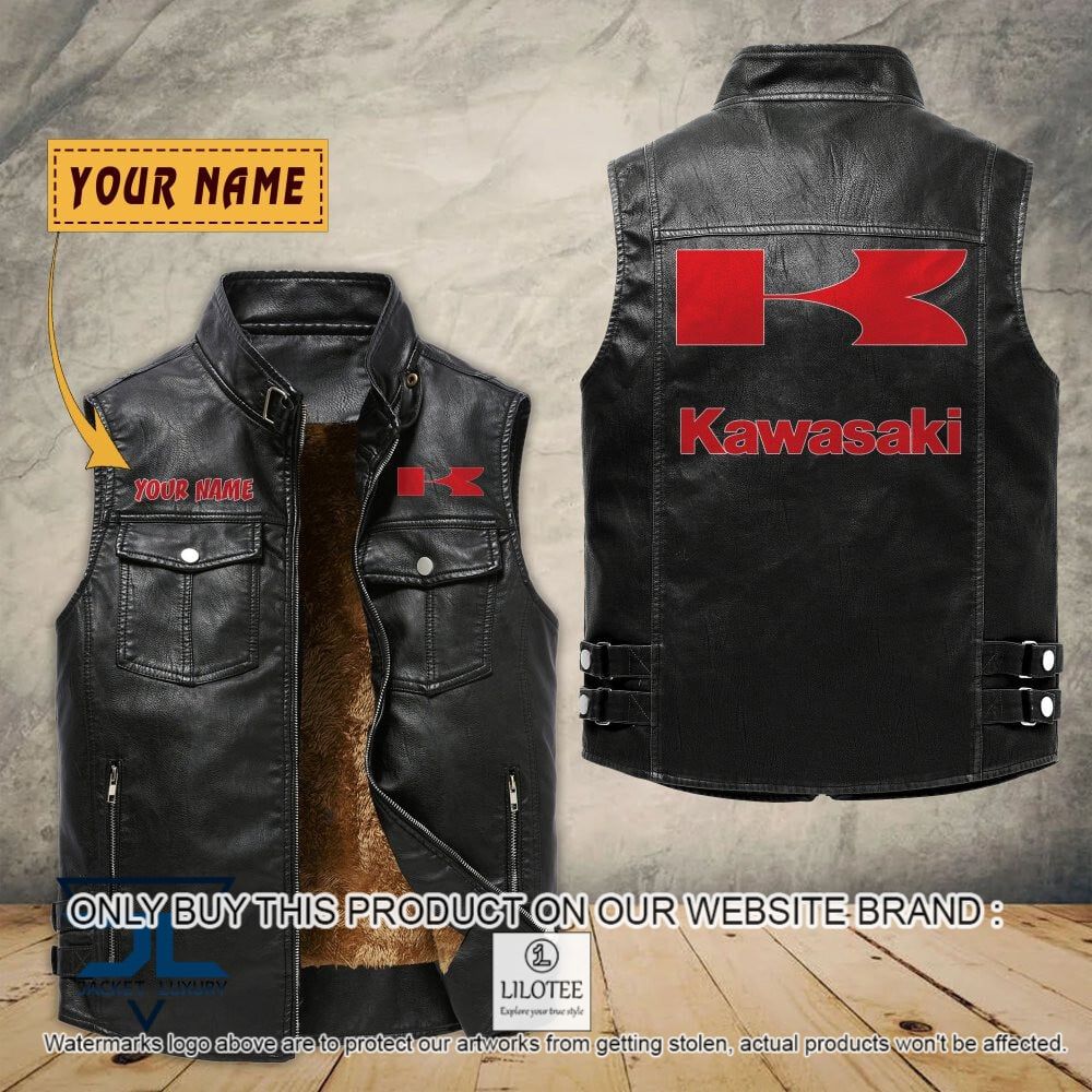 Kawasaki Custom Name Sleeveless Velet Vest Jacket - LIMITED EDITION 7