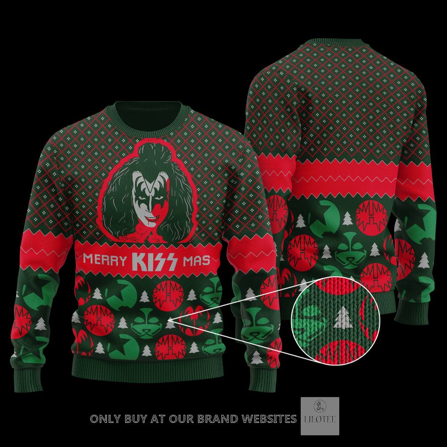 Kiss Band Merry Christmas Wool Sweater 8