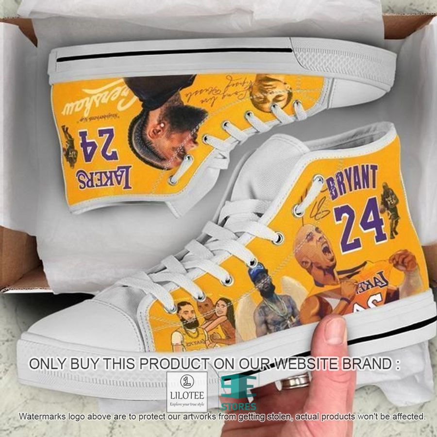 Kobe Bryant 24 Nipsey Hussle Canvas High Top Shoes - LIMITED EDITION 3