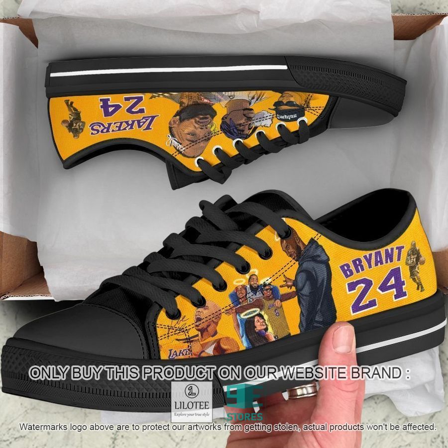 Kobe Bryant 24 With Rappers black Canvas Low Top Shoes - LIMITED EDITION 2