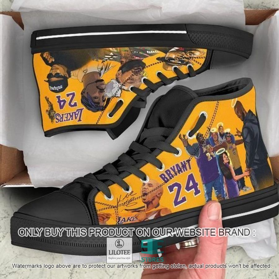 Kobe Bryant 24 With Rappers Canvas High Top Shoes - LIMITED EDITION 2