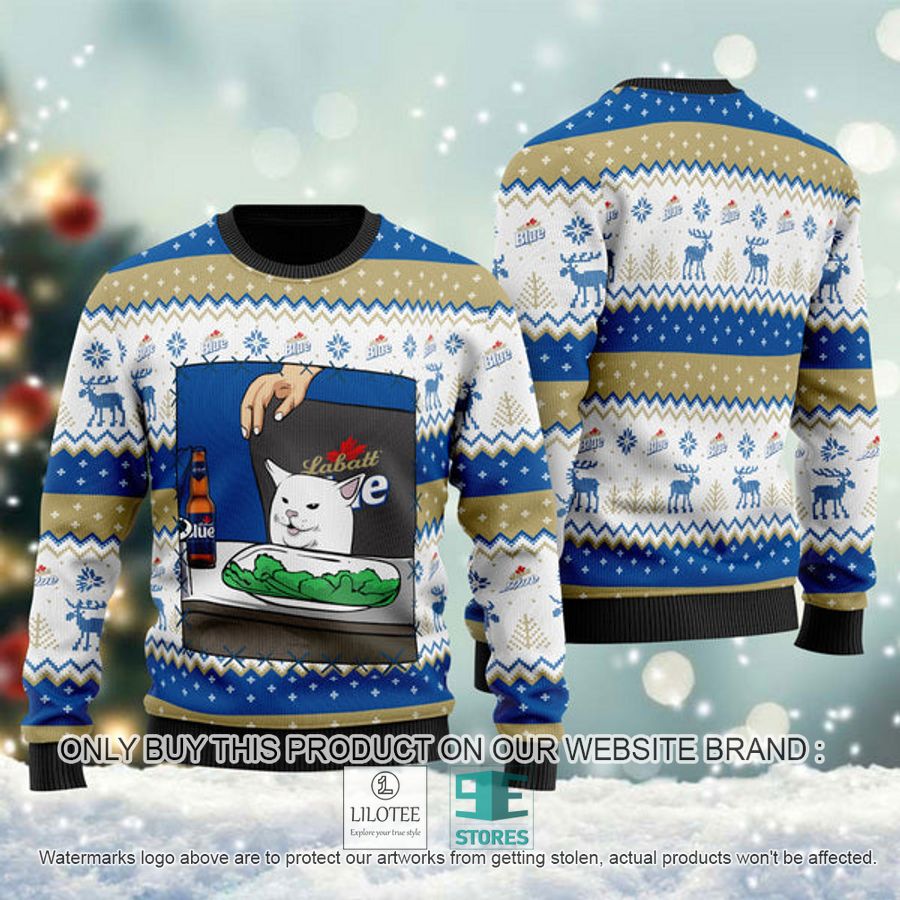 Labatt Blue Cat Meme Ugly Christmas Sweater - LIMITED EDITION 8