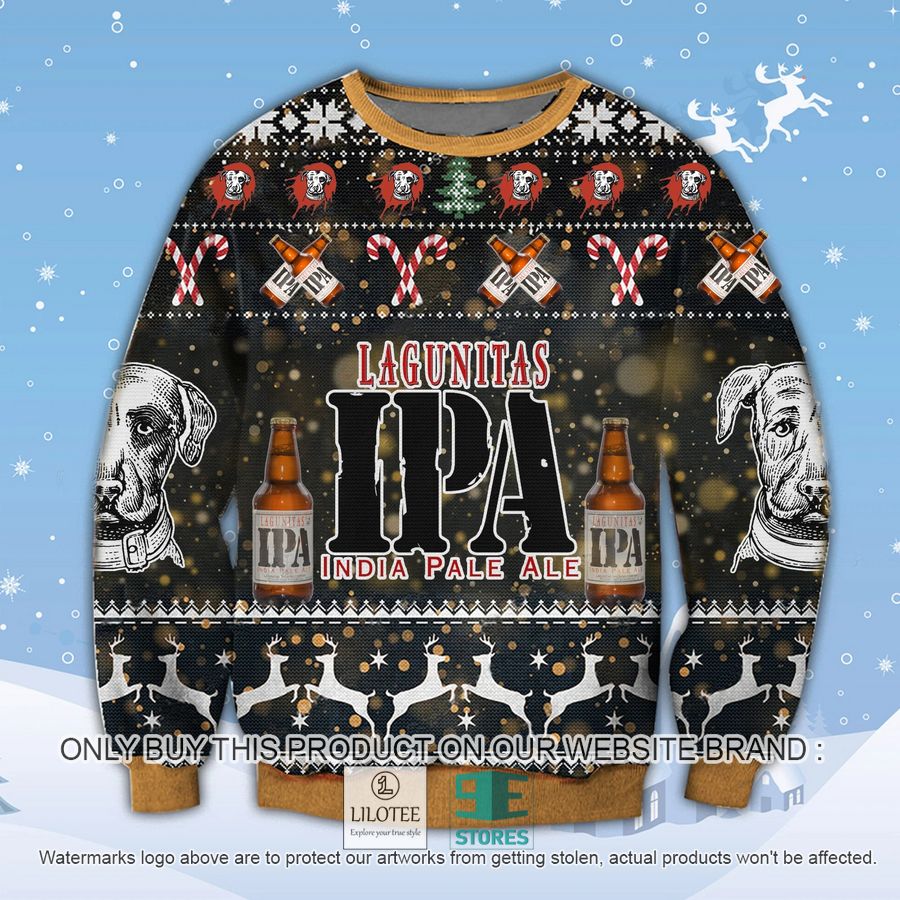 Lagunitas IPA India Pale Ale Christmas Ugly Christmas Sweater - LIMITED EDITION 9