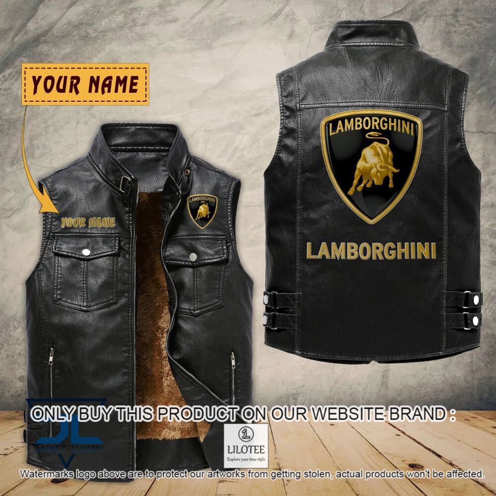 Lamborghini Custom Name Sleeveless Velet Vest Jacket - LIMITED EDITION 6