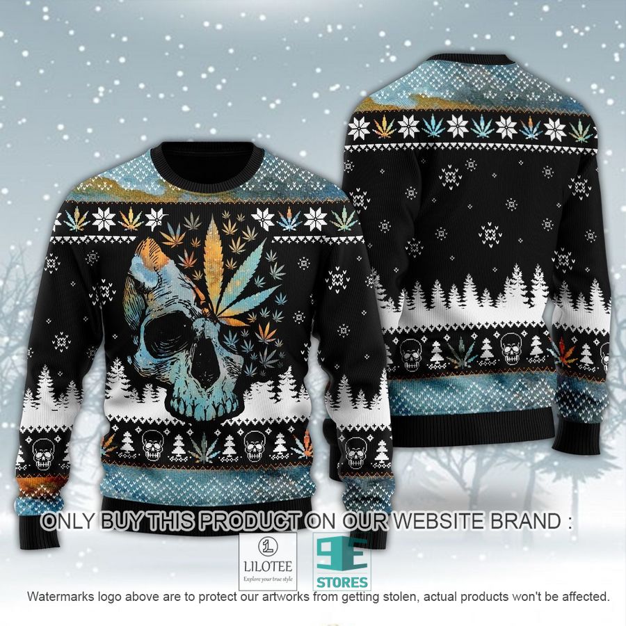 Leaf Skull Christmas Ugly Christmas Sweater - LIMITED EDITION 5