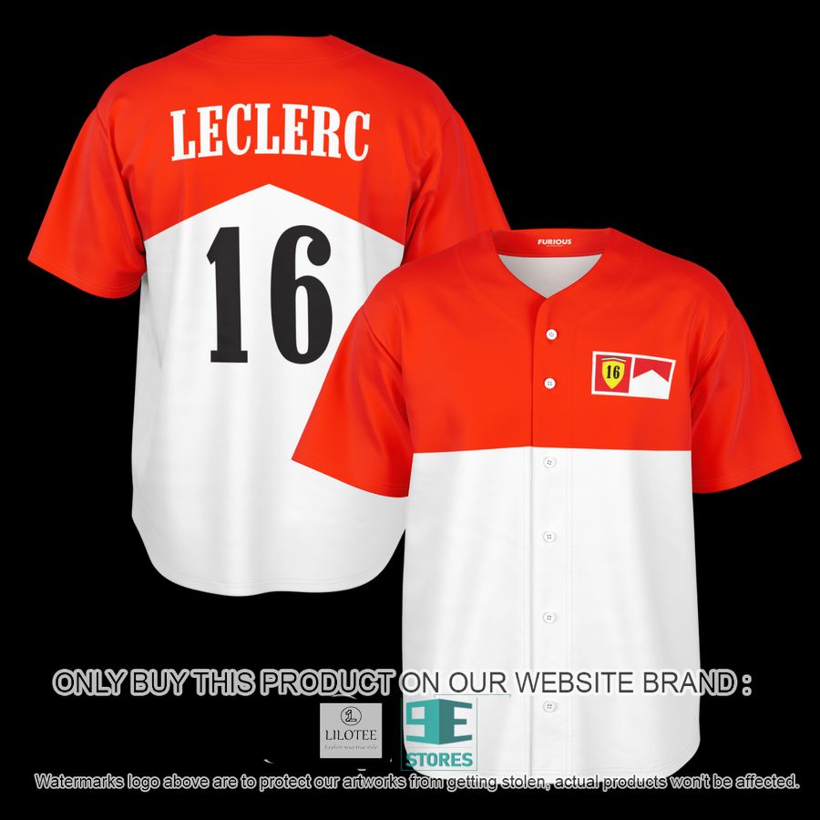 Leclerc 16 red white Baseball Jersey 12