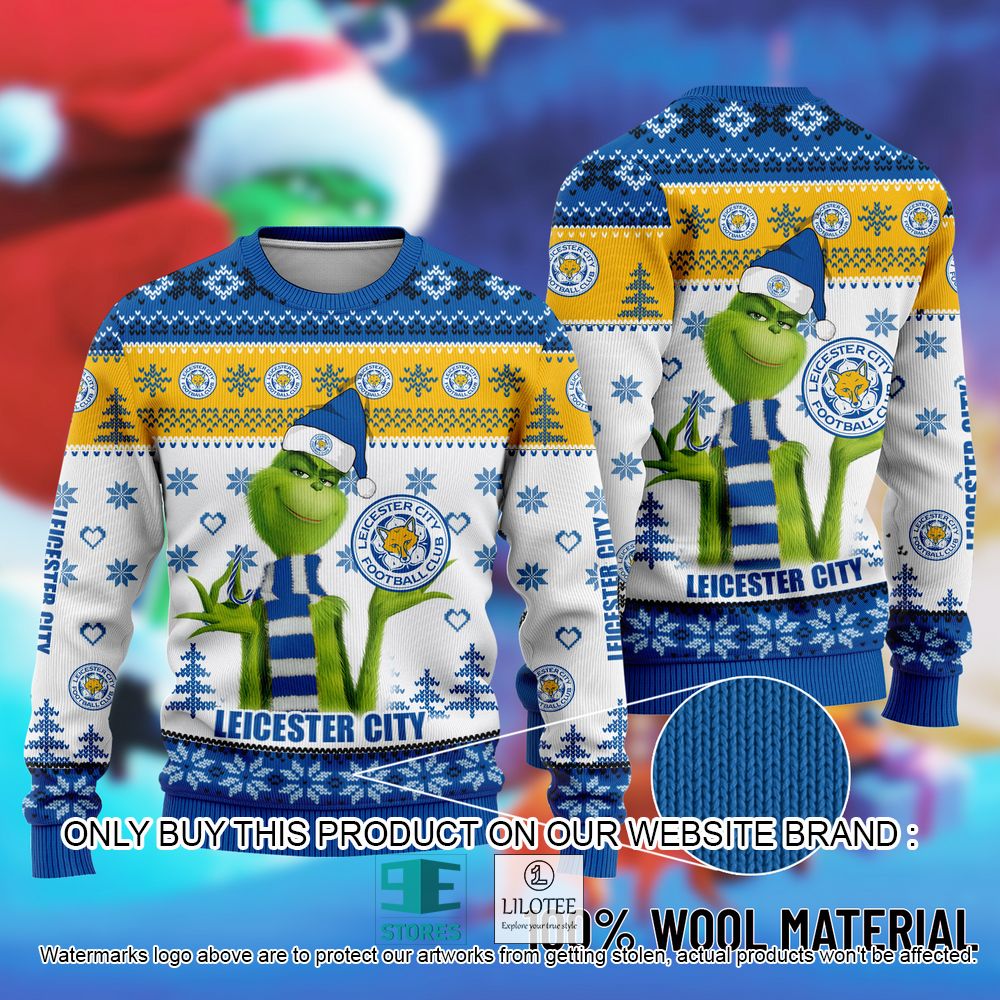 Leicester City The Grinch Christmas Ugly Sweater - LIMITED EDITION 10