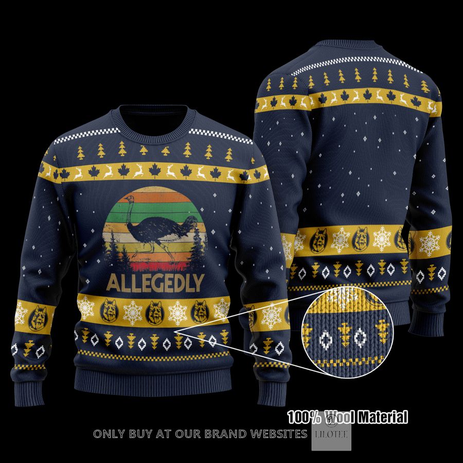 Letterkenny Allegedly Navy Wool Sweater 8