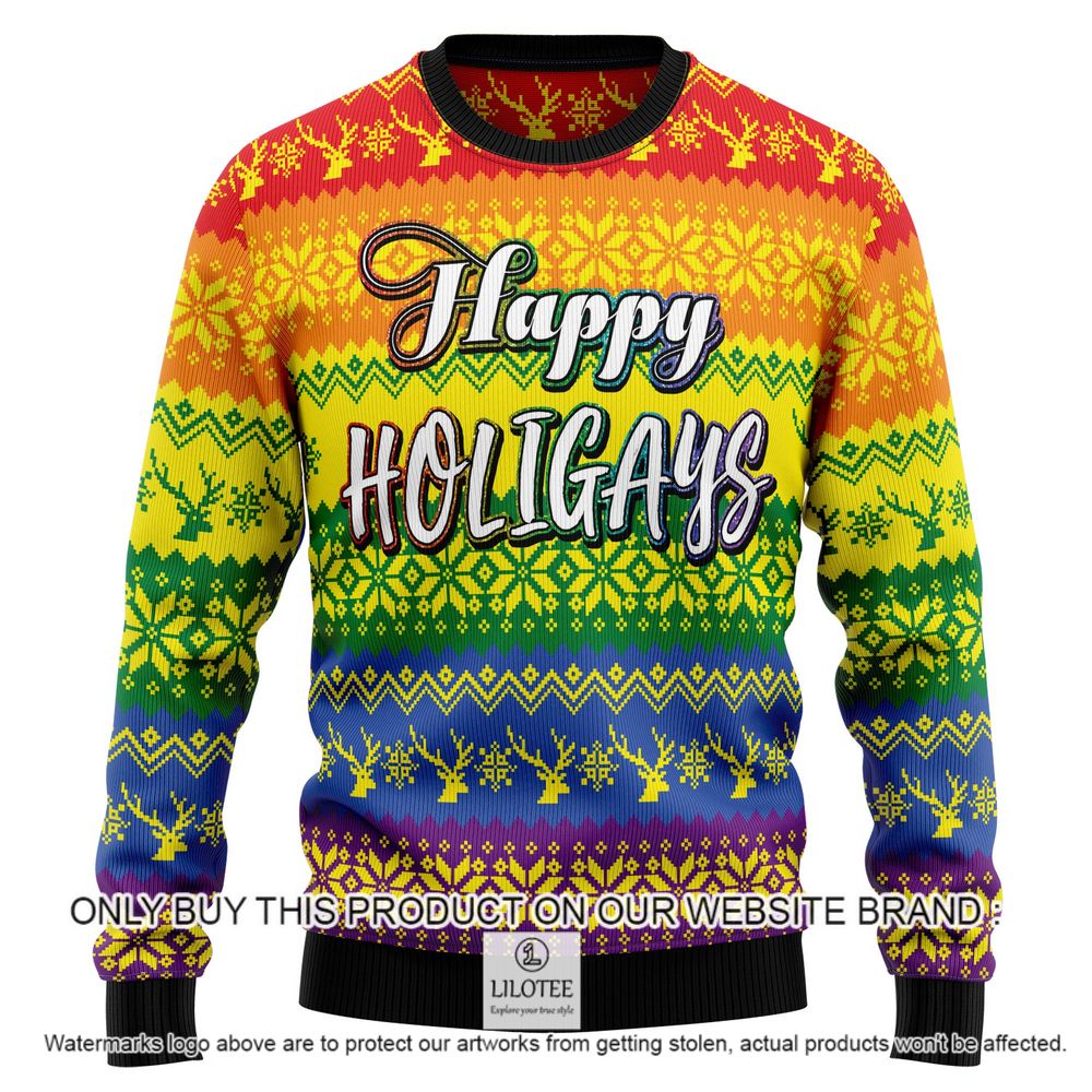 LGBT Happy Holigays Christmas Sweater - LIMITED EDITION 9