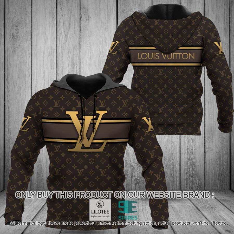 Logo Louis Vuitton brown 3D Hoodie - LIMITED EDITION 9