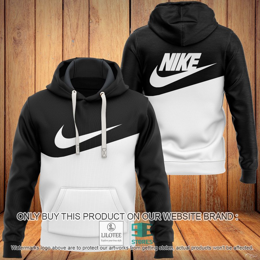 Logo Nike black white 3D Hoodie - LIMITED EDITION 9