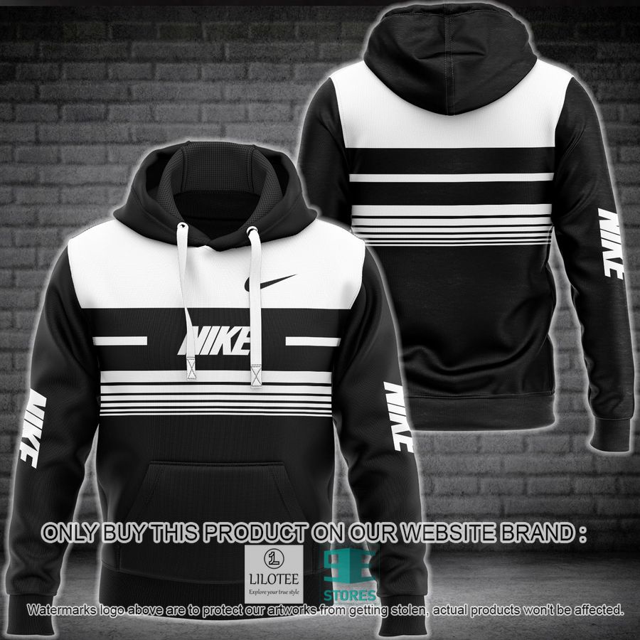 Logo Nike white black 3D Hoodie - LIMITED EDITION 9