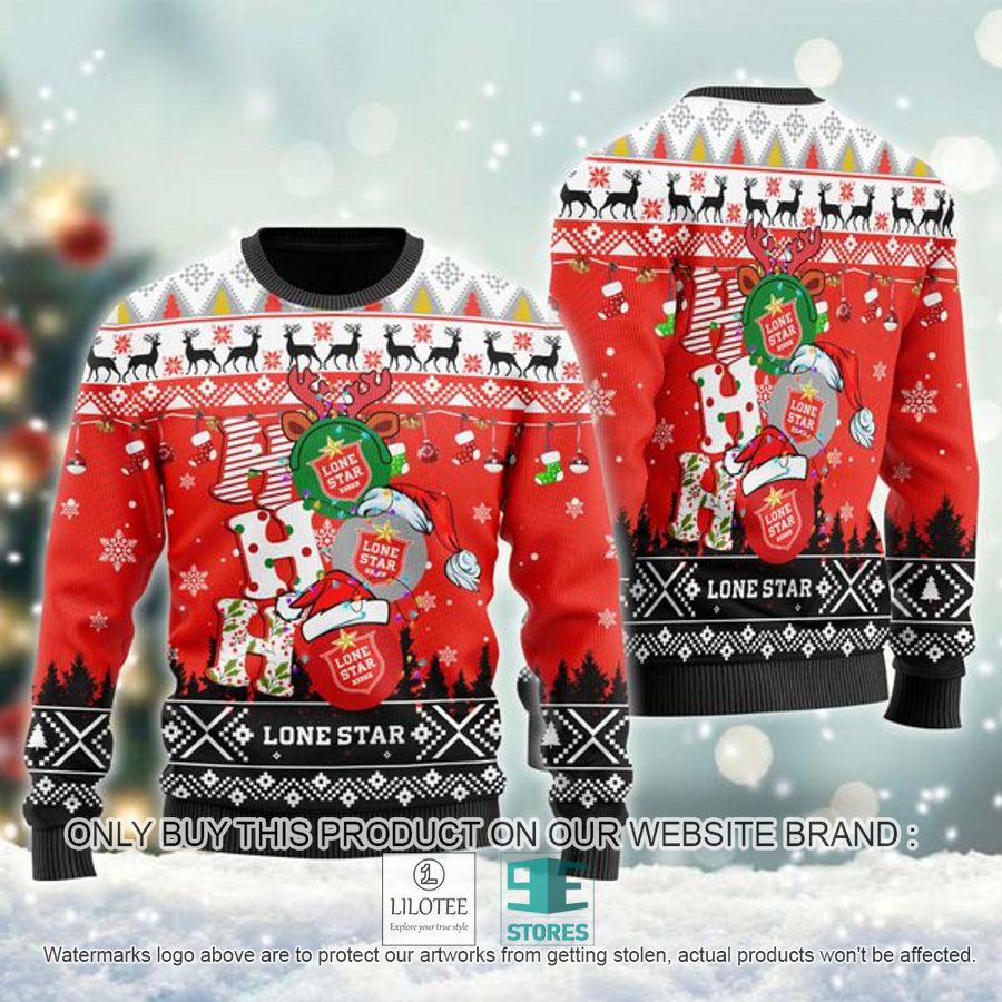 Lone Star Beer Ho Ho Ho Ugly Christmas Sweater - LIMITED EDITION 9
