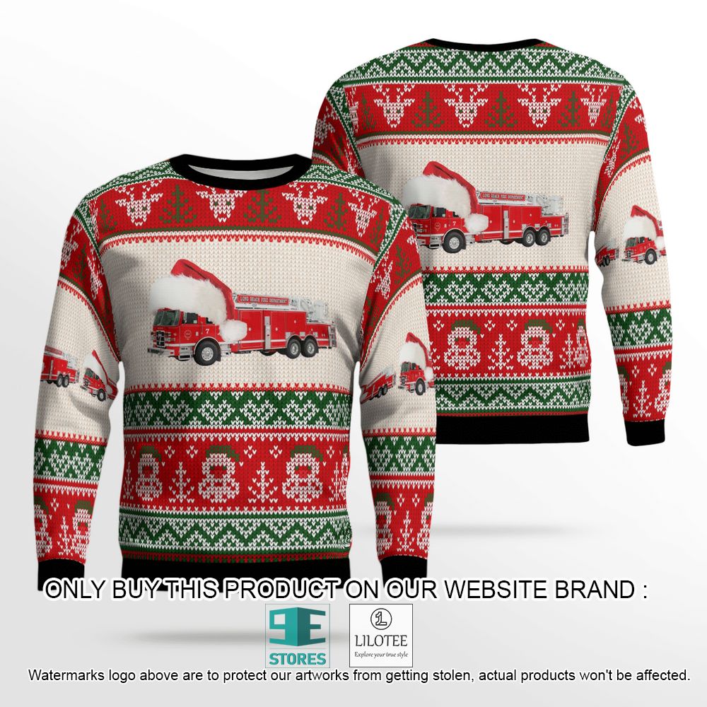 Long Beach Fire Department Christmas Wool Sweater - LIMITED EDITION 12
