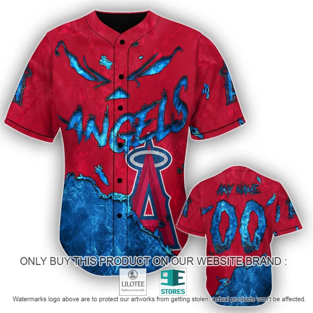 Los Angeles Angels Blood Personalized Baseball Jersey - LIMITED EDITION 11