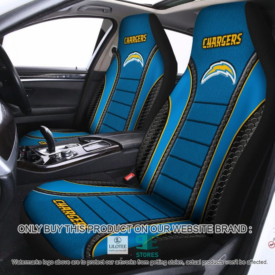 Los Angeles Chargers Light Blue Car Seat Covers 9