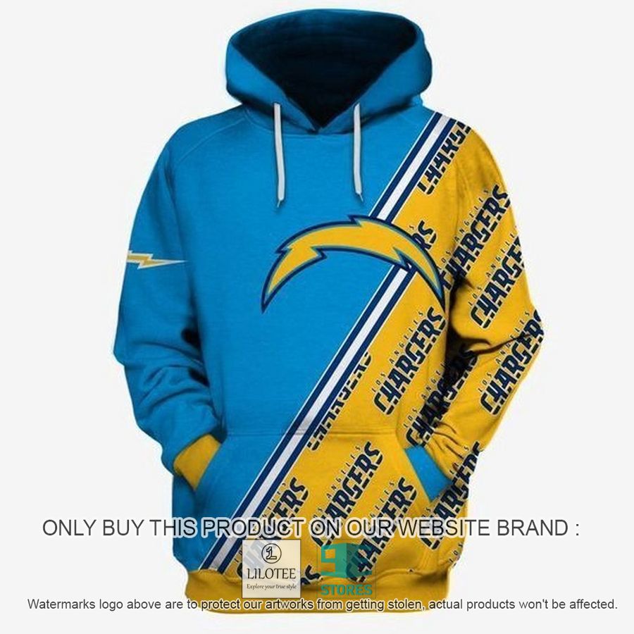 Los Angeles Chargers Many Logo 3D Hoodie, Zip Hoodie - LIMITED EDITION 8