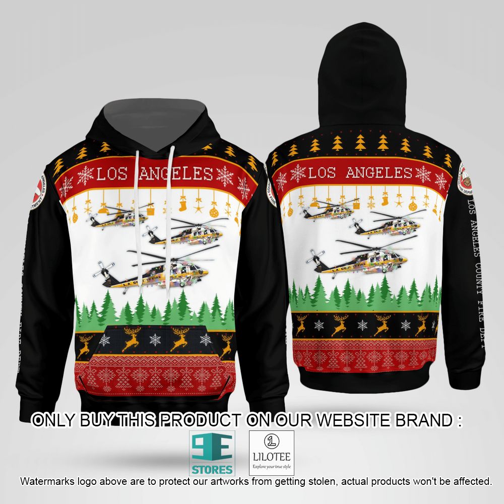 Los Angeles County Fire Department Sikorsky S-70A Firehawk 3D Hoodie - LIMITED EDITION 12