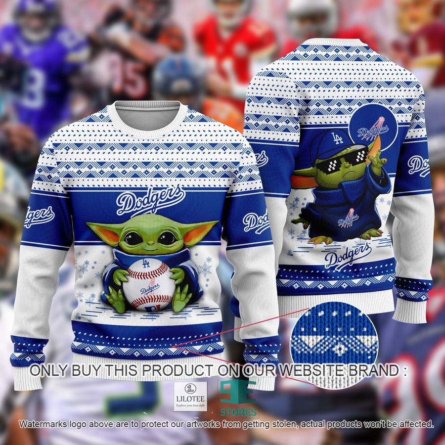 Los Angeles Dodgers Baby Yoda Ugly Christmas Sweater 9