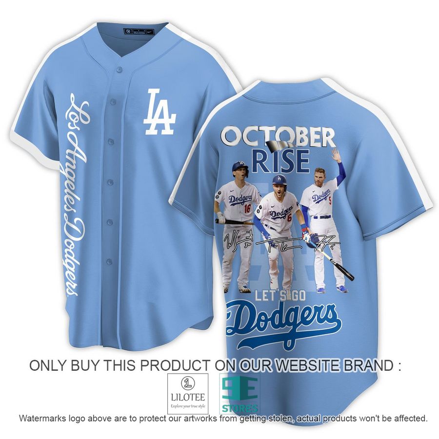 Los Angeles Dodgers October Rise Let's Go Dodgers blue Baseball Jersey - LIMITED EDITION 7