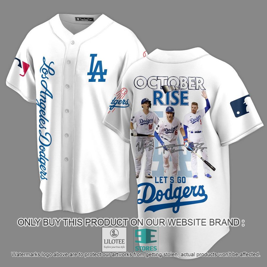 Los Angeles Dodgers October Rise Let's Go Dodgers White Baseball Jersey - LIMITED EDITION 6