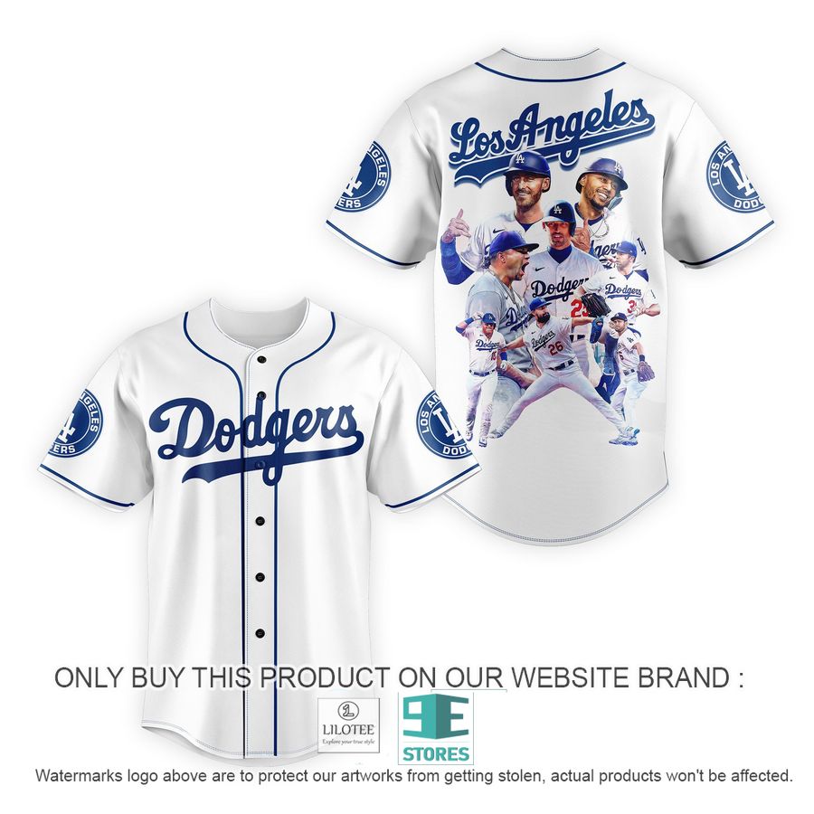 Los Angeles Dodgers Players White Baseball Jersey 3