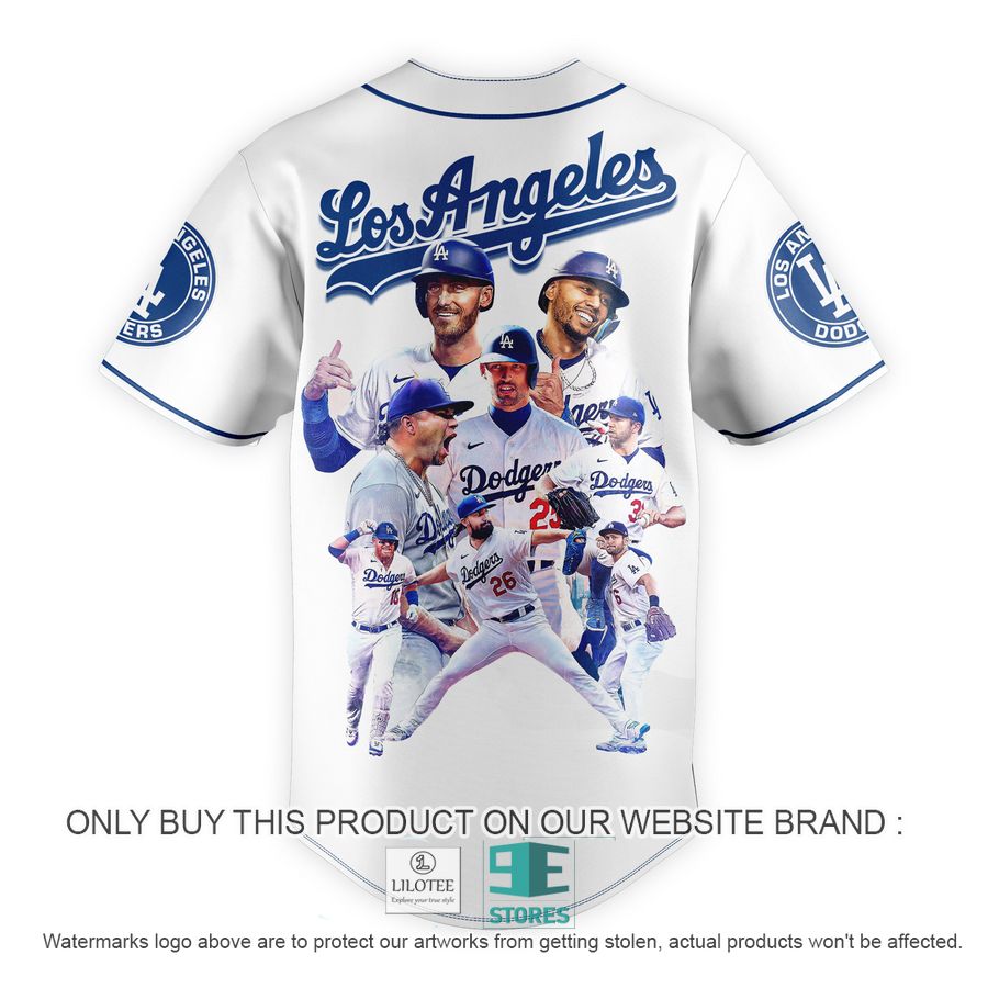 Alternative view of Los Angeles Dodgers Players White Baseball Jersey