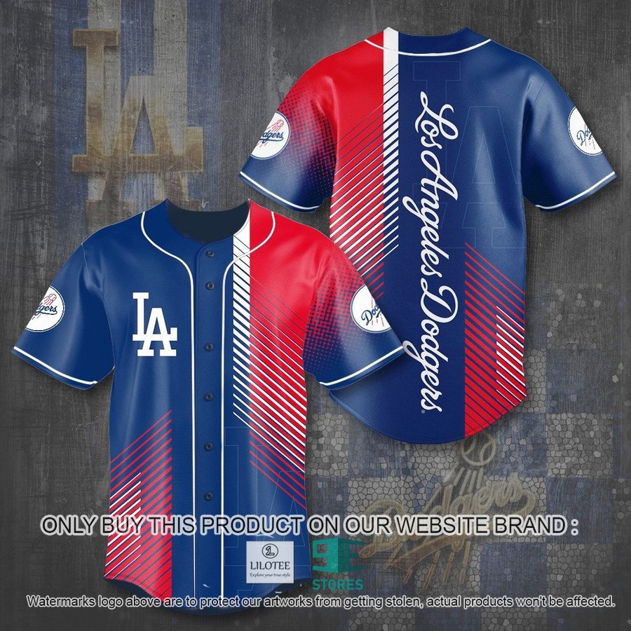 Los Angeles Dodgers Red Navy Baseball Jersey 7