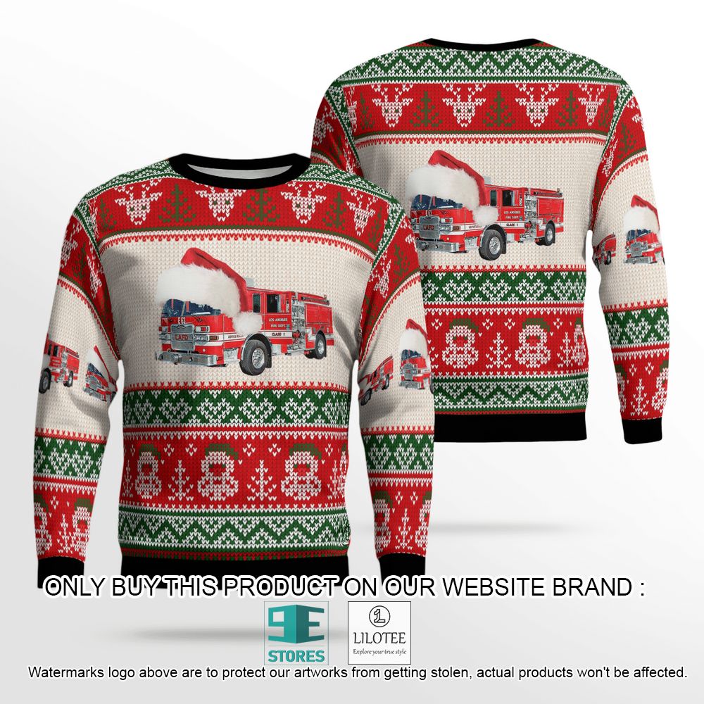 Los Angeles Fire Department Christmas Wool Sweater - LIMITED EDITION 12