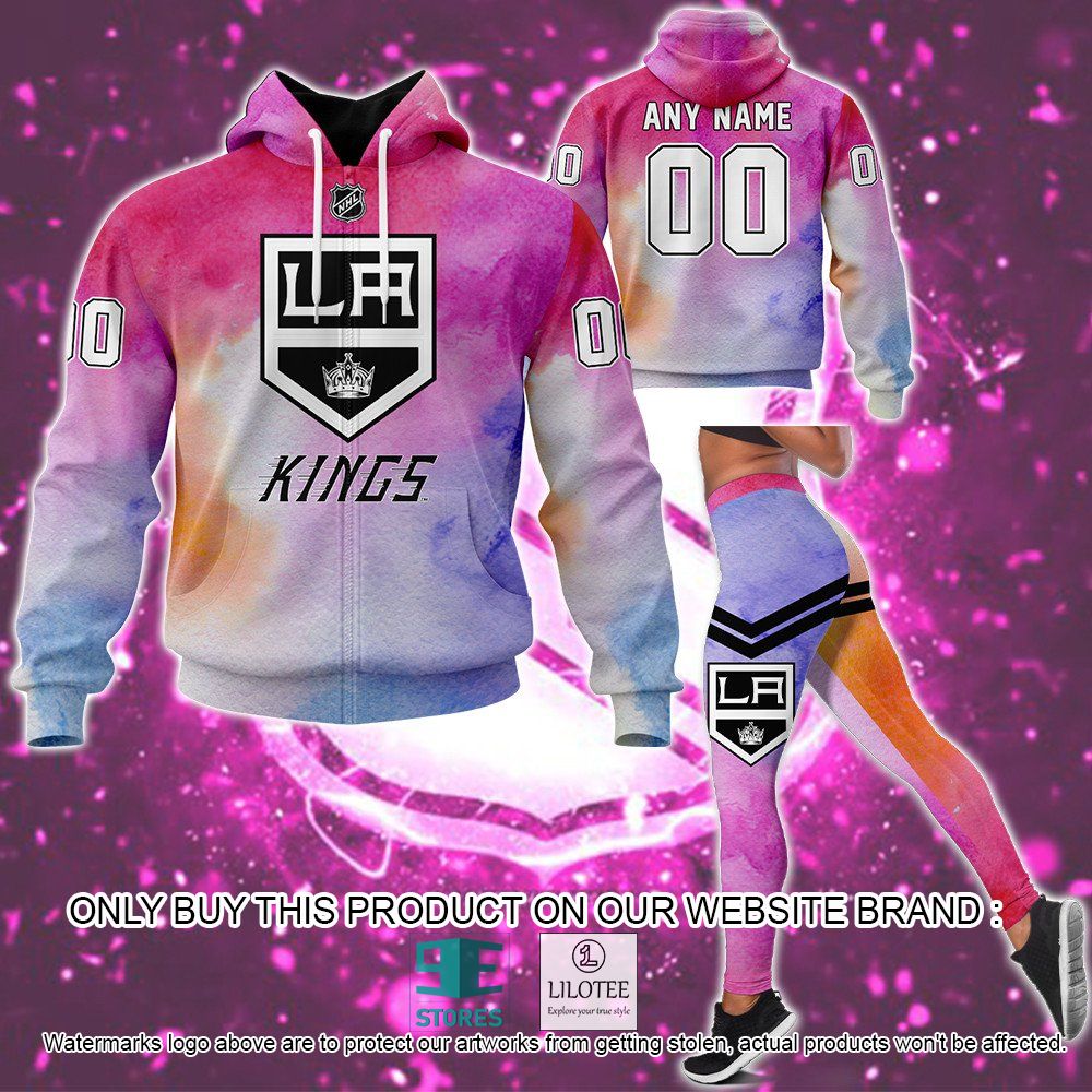 Los Angeles Kings Breast Cancer Awareness Month Personalized 3D Hoodie, Shirt - LIMITED EDITION 45