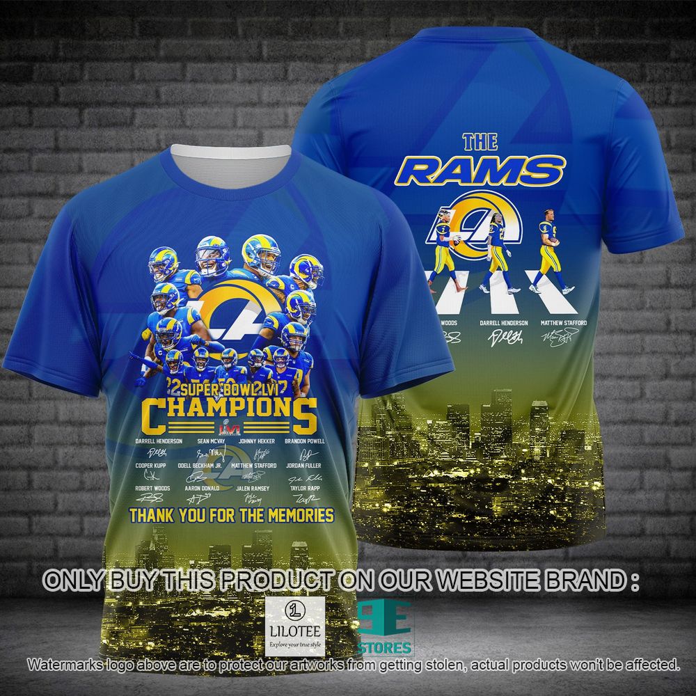 Los Angeles Rams Super Bowl LVI Champions 3D Shirt - LIMITED EDITION 10