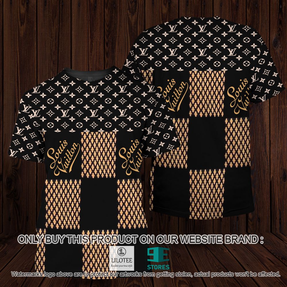Louis Vuitton Black Brown Pattern 3D Shirt - LIMITED EDITION 11