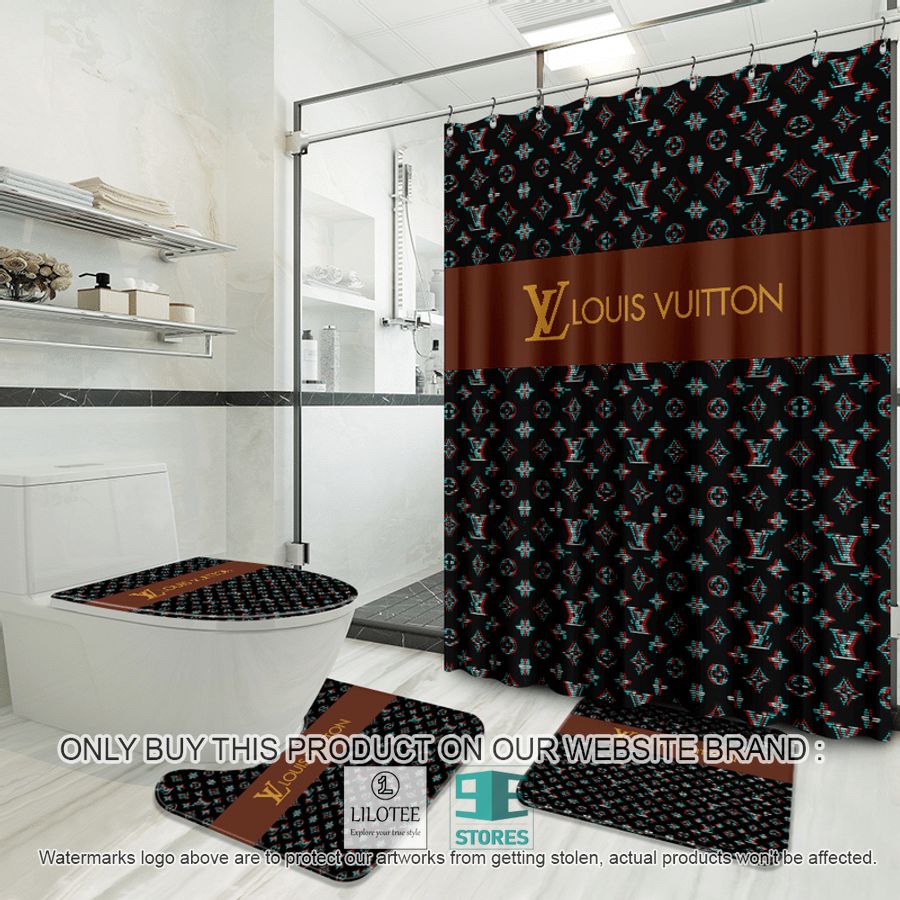 Louis Vuitton black Shower Curtain Sets - LIMITED EDITION 9