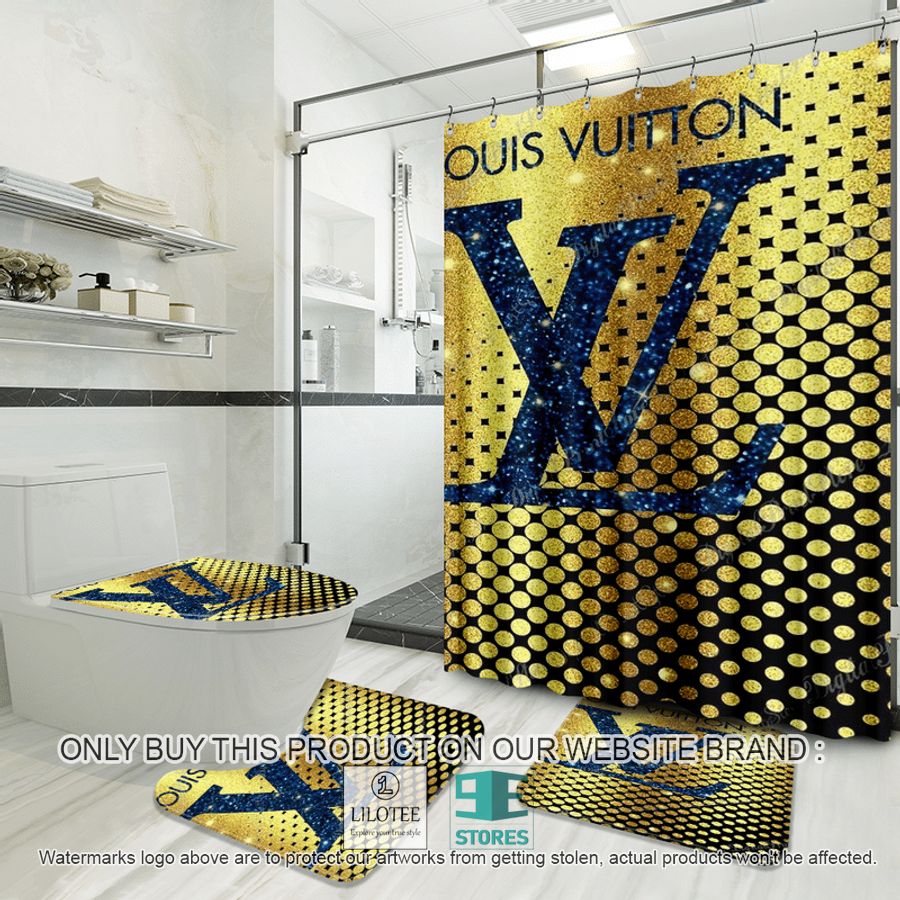 Louis Vuitton bling yellow Shower Curtain Sets - LIMITED EDITION 8