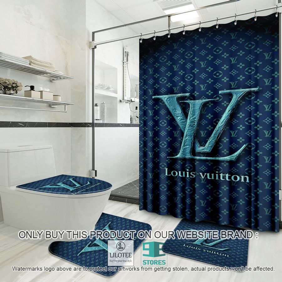 Louis Vuitton blue Shower Curtain Sets - LIMITED EDITION 8