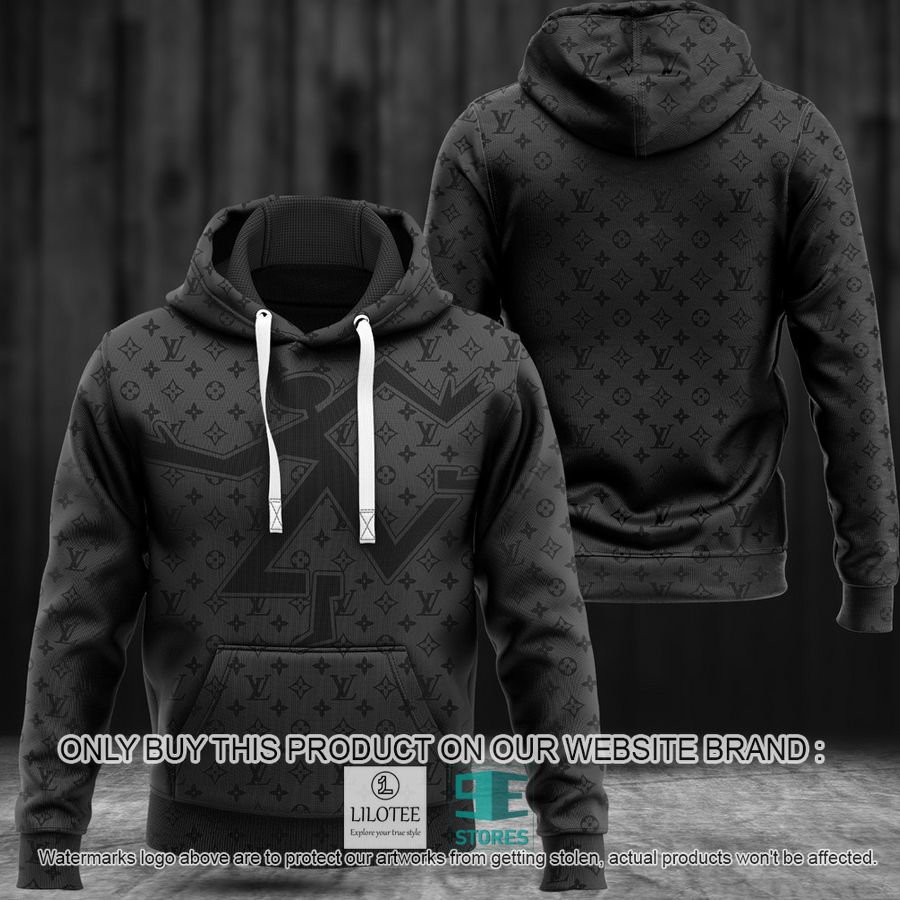Louis Vuitton brand black pattern 3D Hoodie - LIMITED EDITION 8