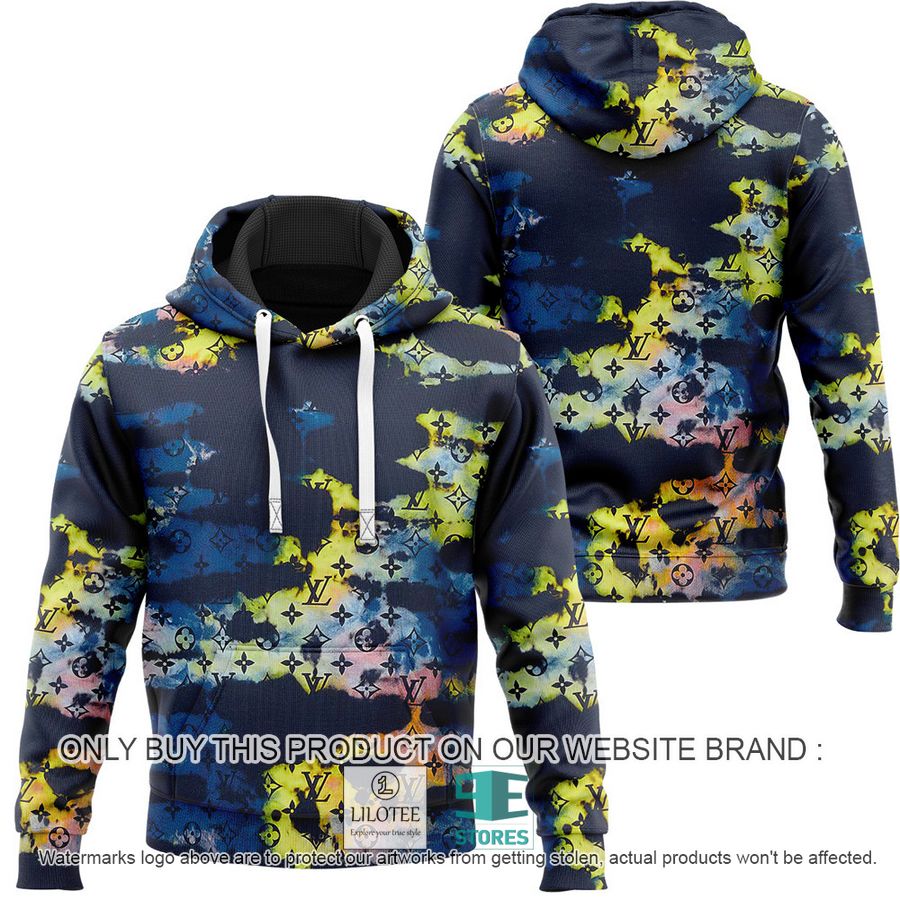 Louis Vuitton brand blue 3D Hoodie - LIMITED EDITION 8