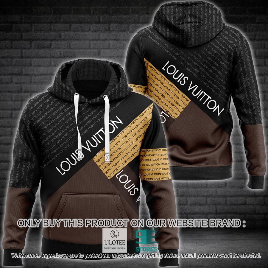 Louis Vuitton brand brown black 3D Hoodie - LIMITED EDITION 9