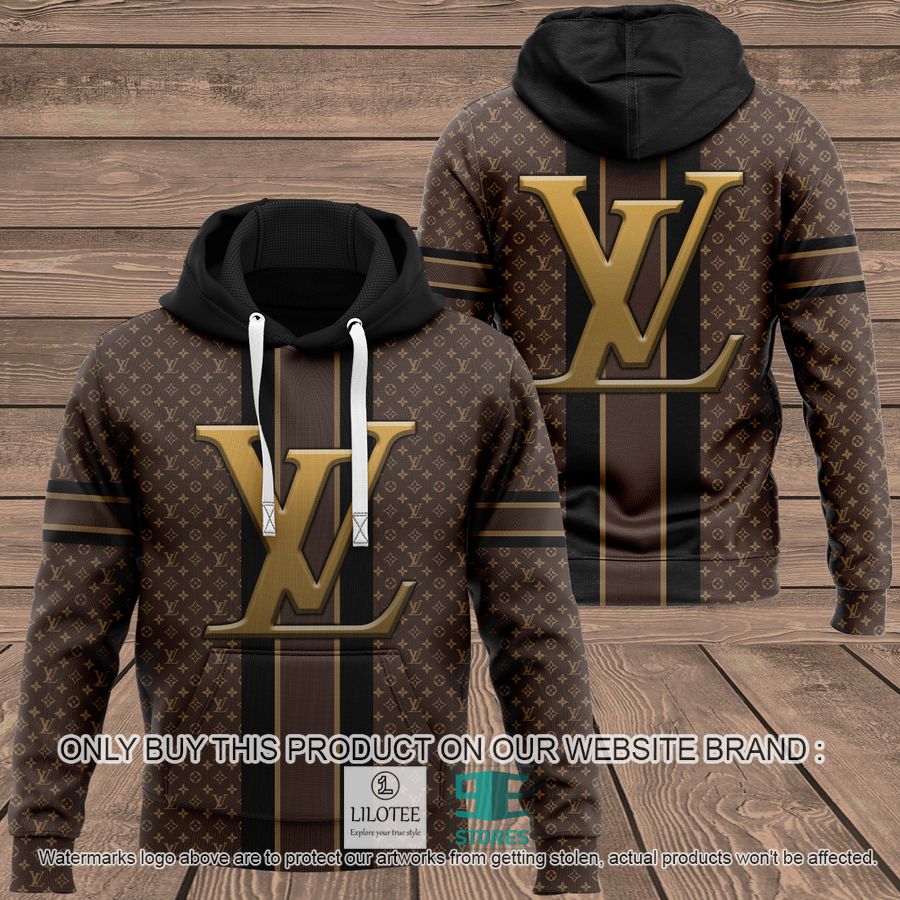 Louis Vuitton brand logo brown 3D Hoodie - LIMITED EDITION 8