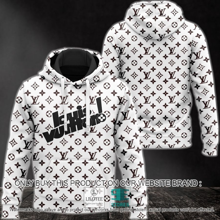 Louis Vuitton brand white 3D Hoodie - LIMITED EDITION 9