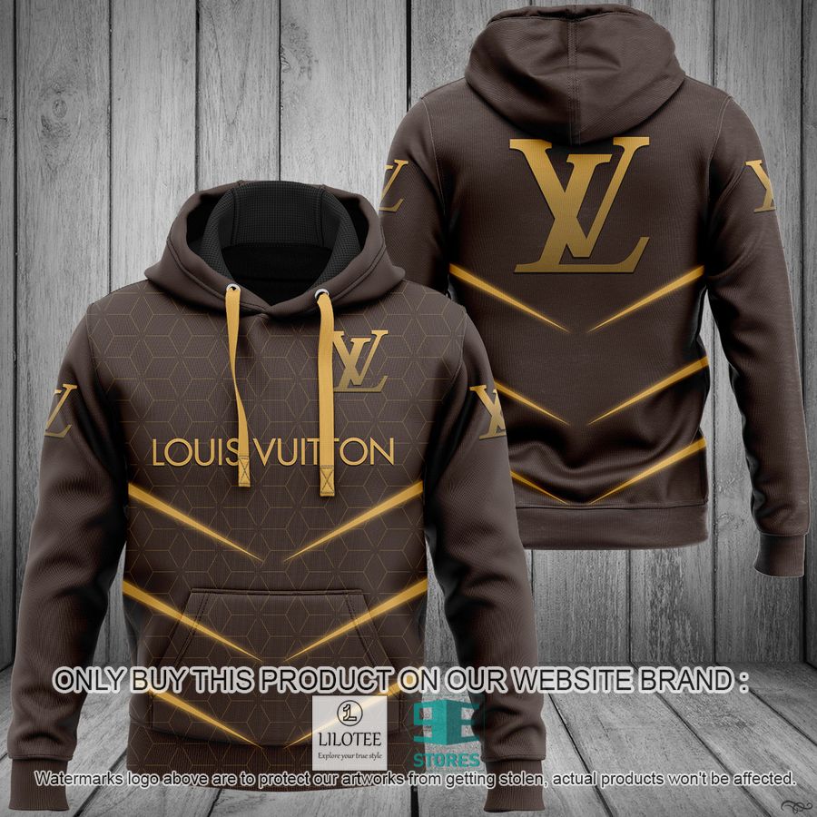 Louis Vuitton brown 3D Hoodie - LIMITED EDITION 8