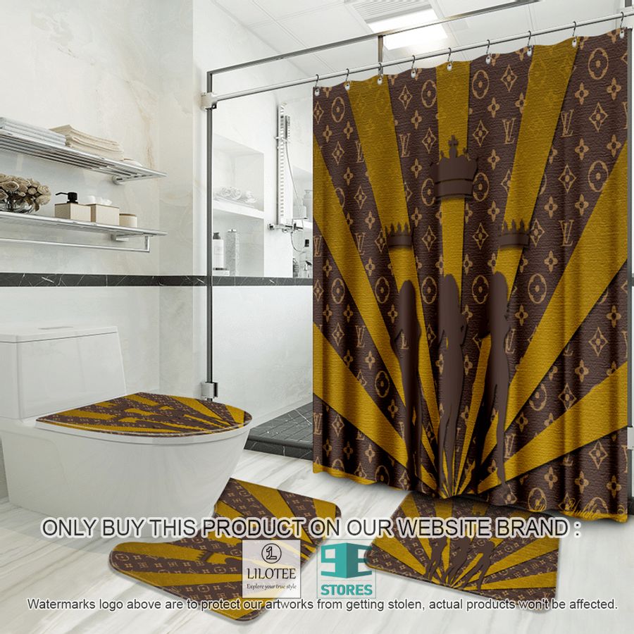 Louis Vuitton Crown Girls brown Shower Curtain Sets - LIMITED EDITION 8