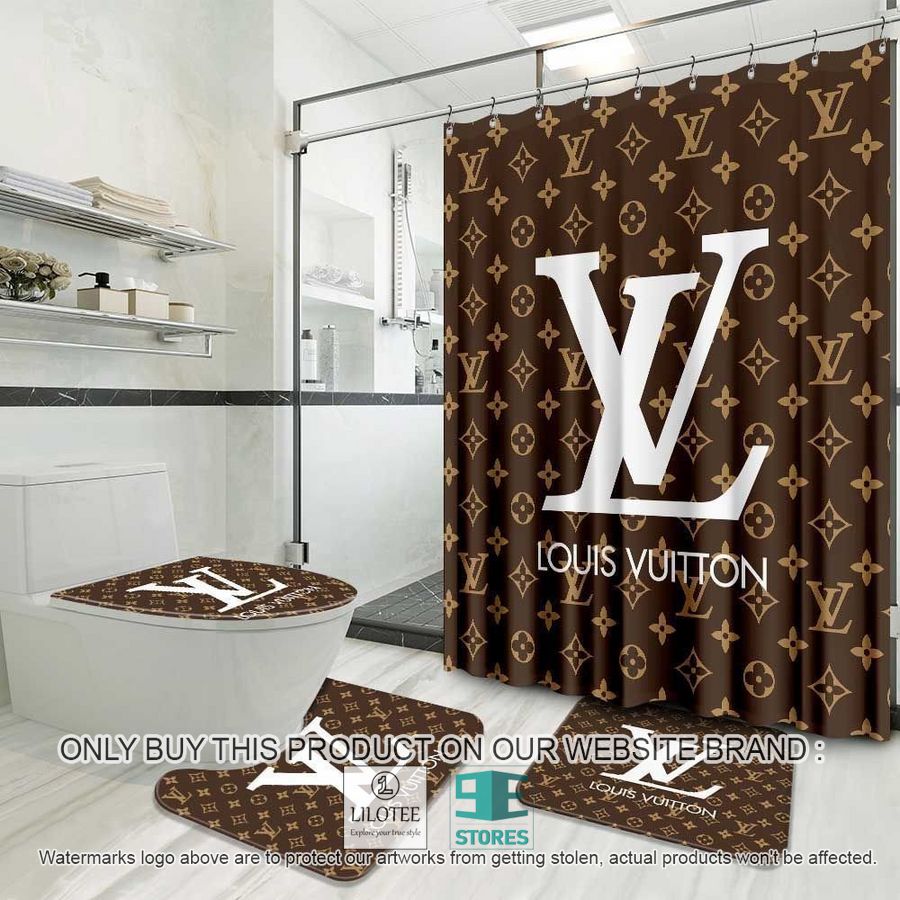 Louis Vuitton Fashion brand brown Shower Curtain Sets - LIMITED EDITION 9