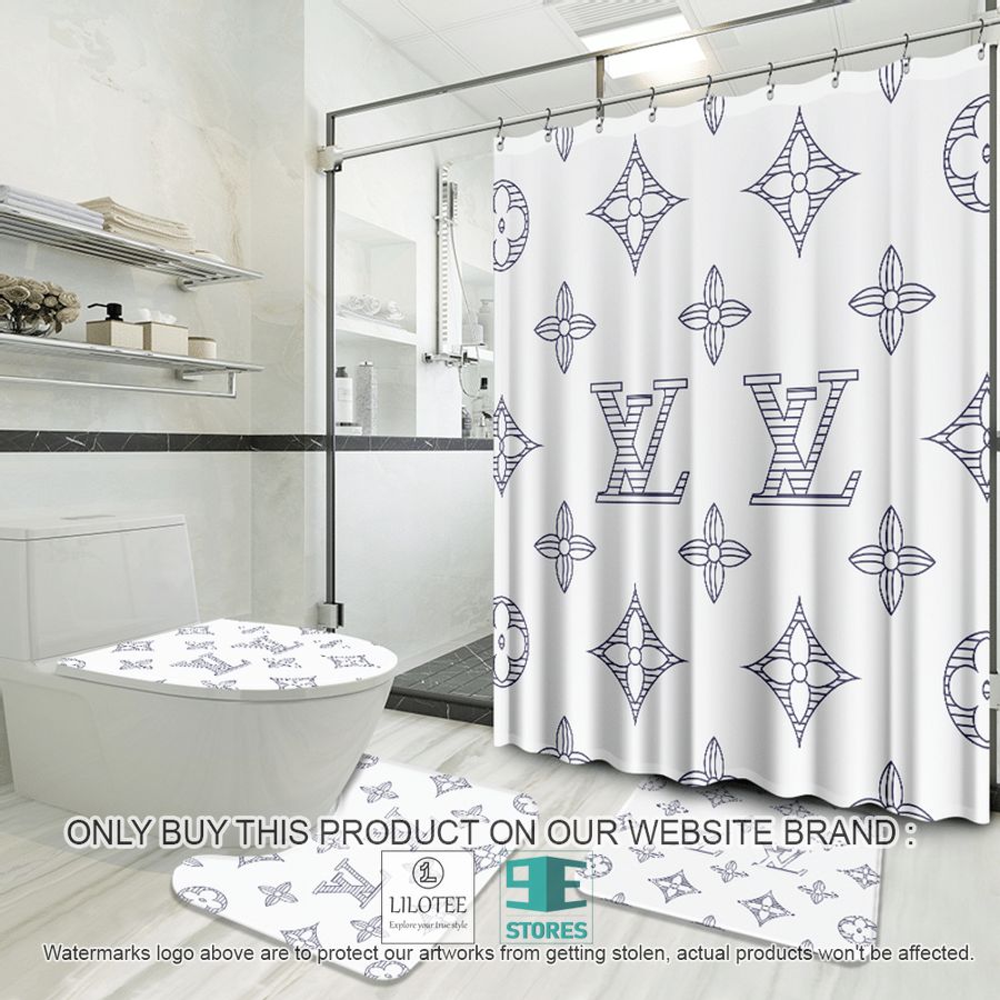 Louis Vuitton Fashion brand white Shower Curtain Sets - LIMITED EDITION 9