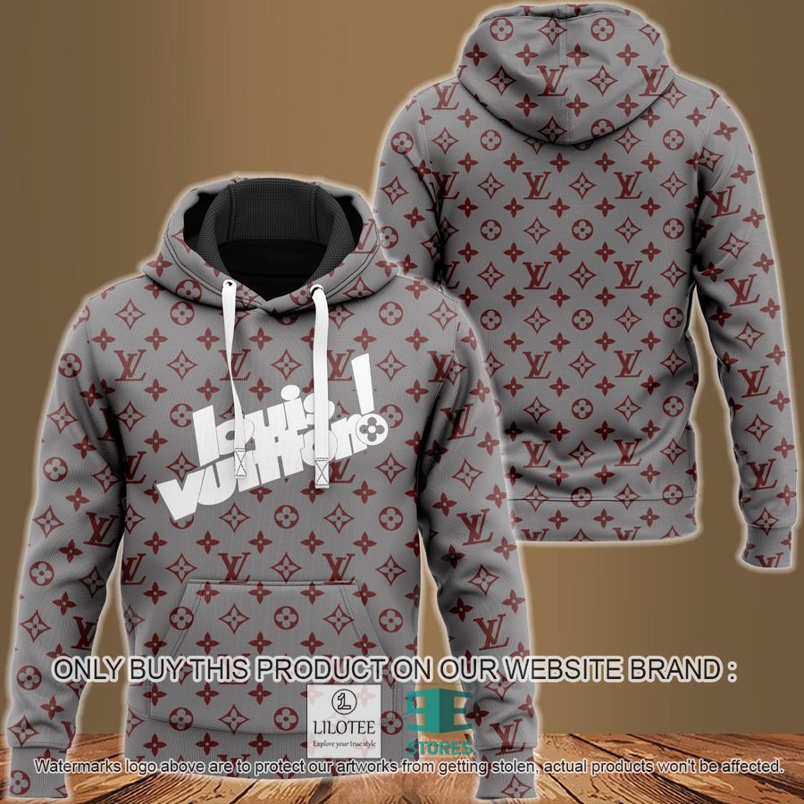 Louis Vuitton grey 3D Hoodie - LIMITED EDITION 9