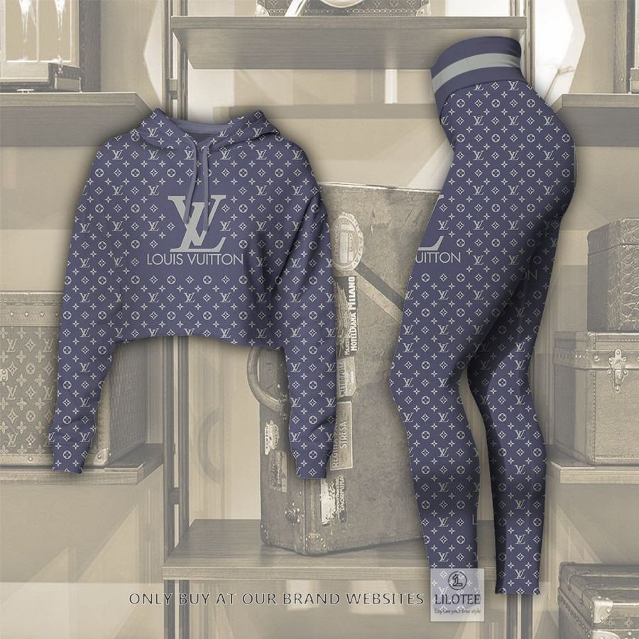 Louis Vuitton Grey Crop Hoodie vs Legging 2
