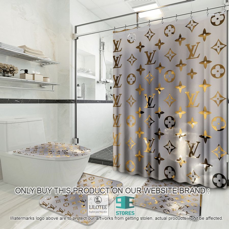 Louis Vuitton grey Shower Curtain Sets - LIMITED EDITION 9