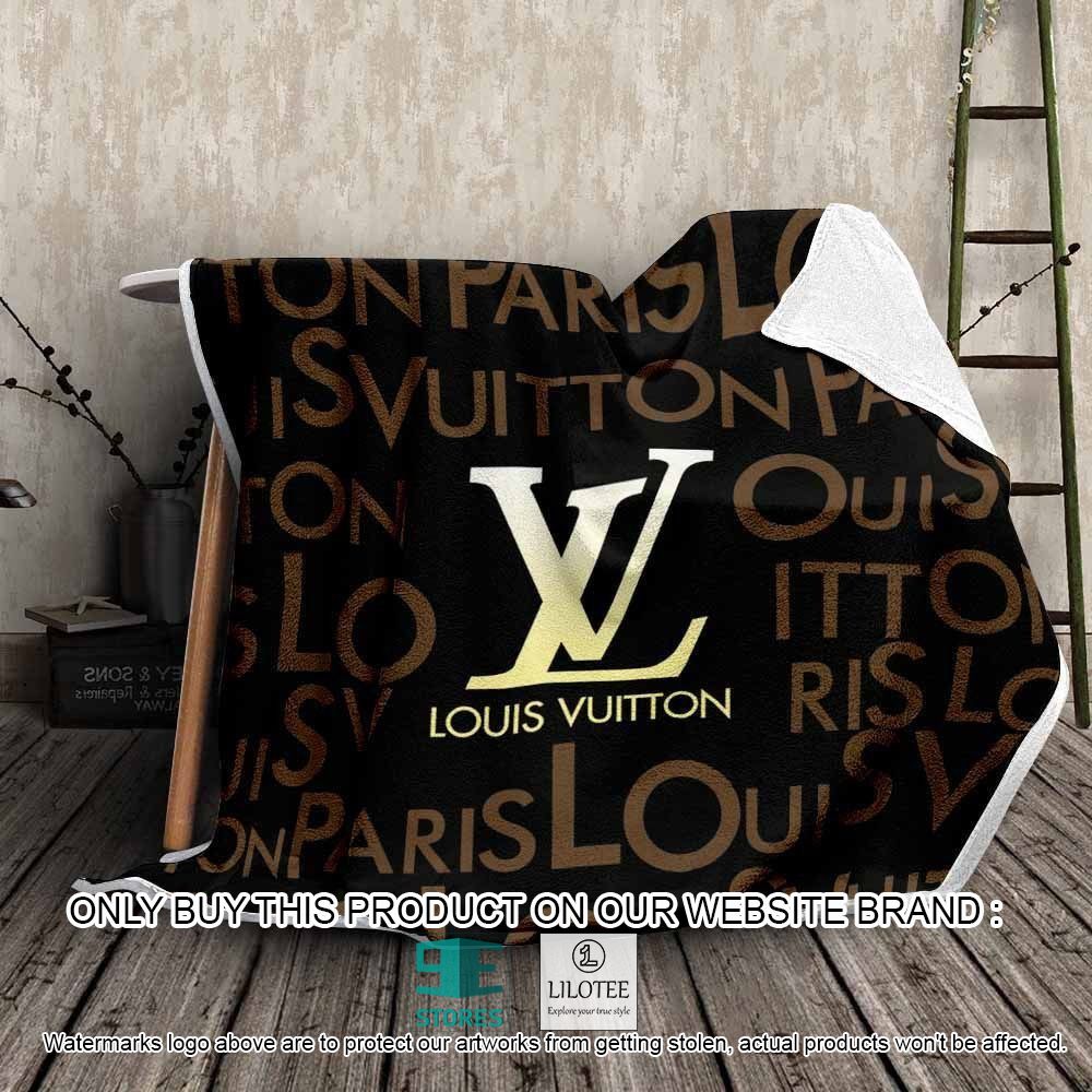 Louis Vuitton Logo Black Brown Blanket - LIMITED EDITION 11
